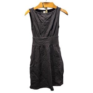 Field Day Sleeveless Chocolate Brown Fit and Flare Dress XS